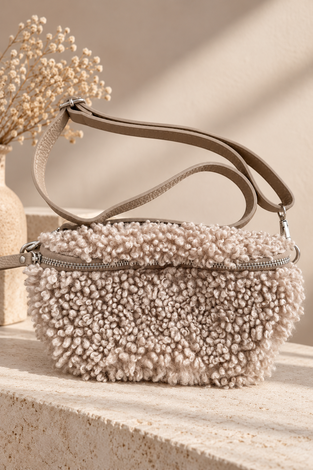 Teddy Tasche Creme Damen