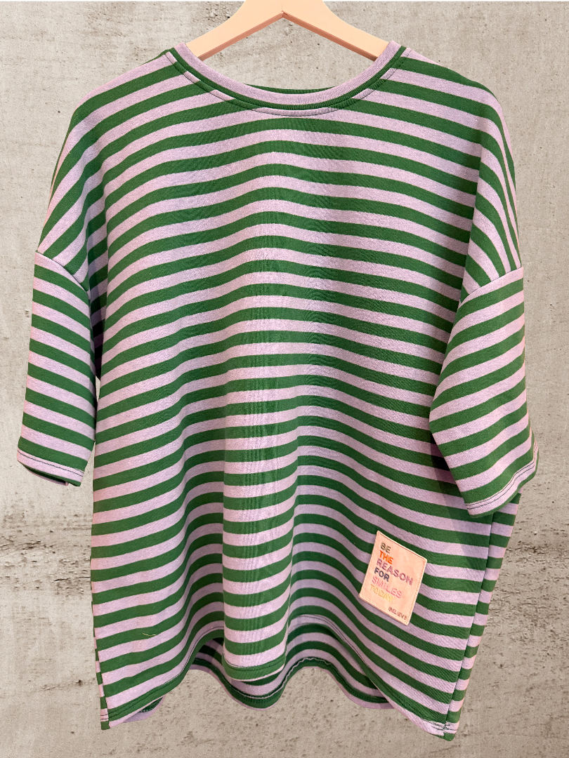 Oversize Tshirt Damen Blogger Style gestreift