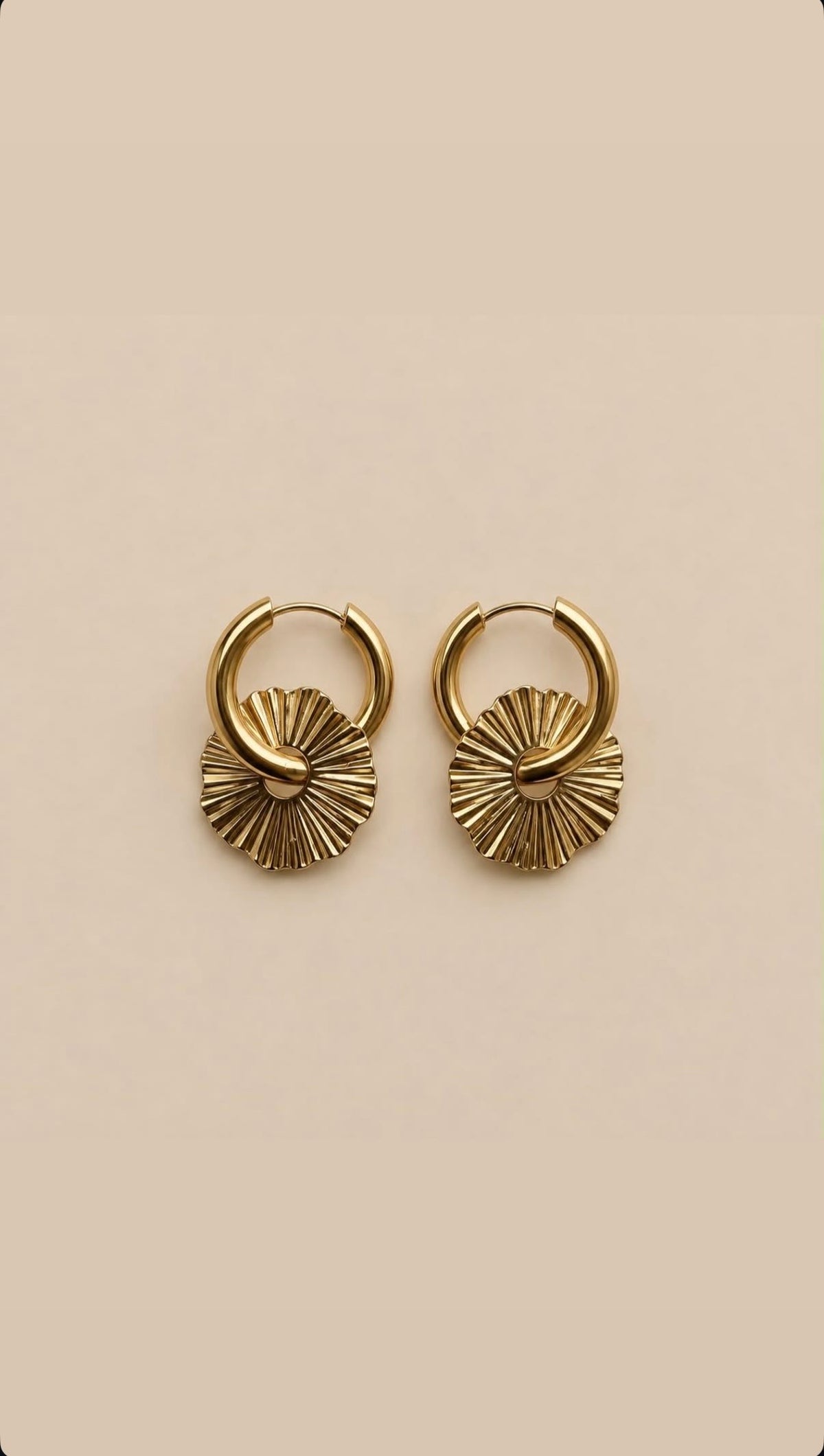 Gold Ohrringe Damen rund Blogger Style Schmuck