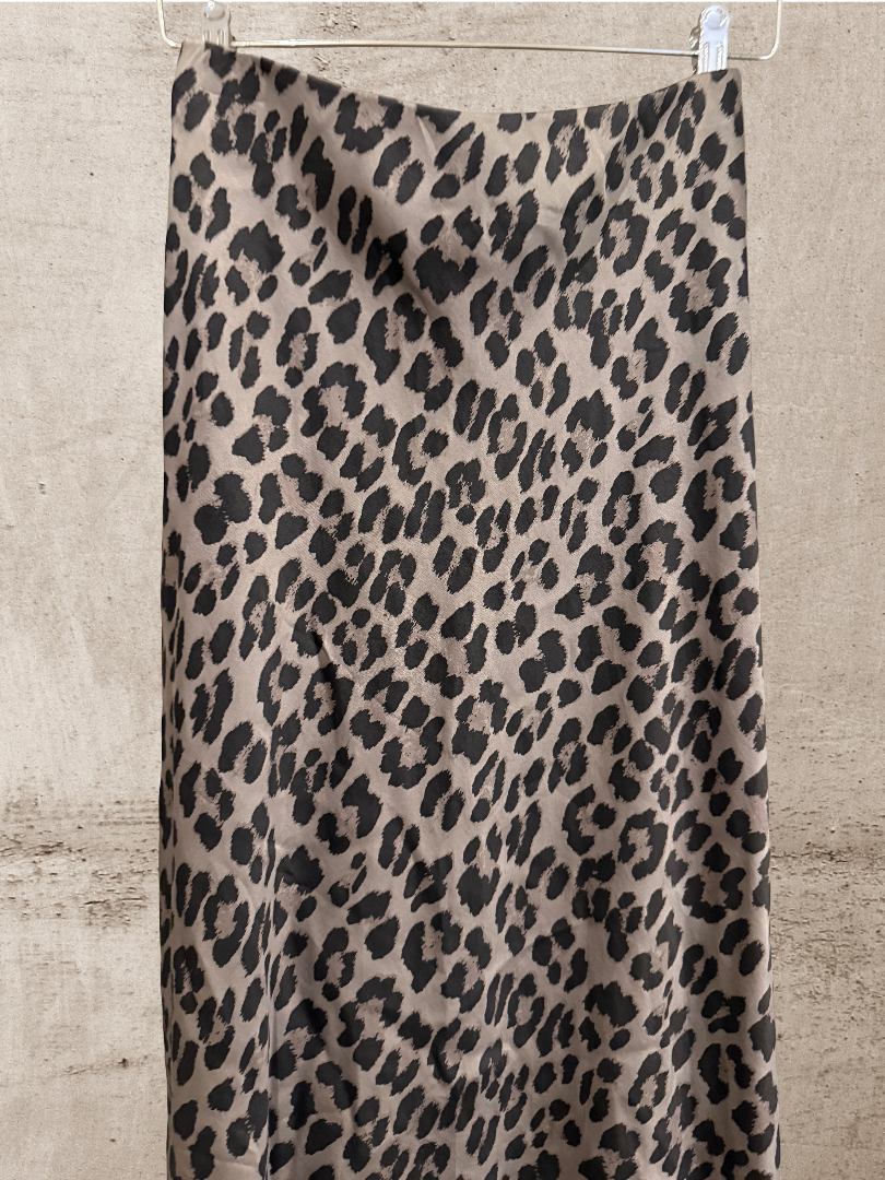 Leo Sliky Maxirock Damen taupe grau