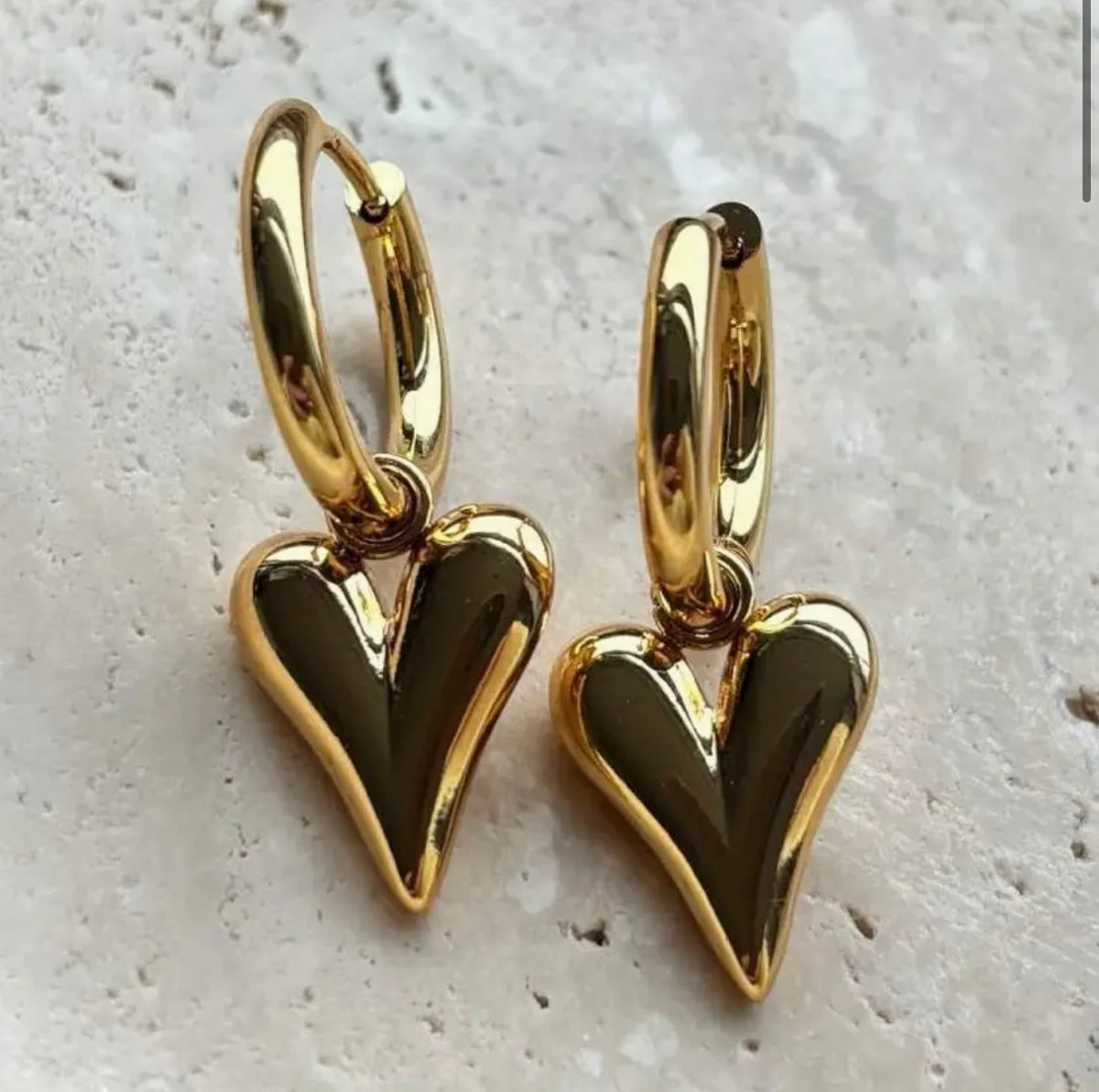 Heart Ohrringe Damen Gold Blogger Look