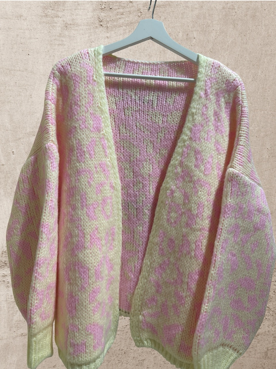 Cardigan Leo Rosá-Hellgelb