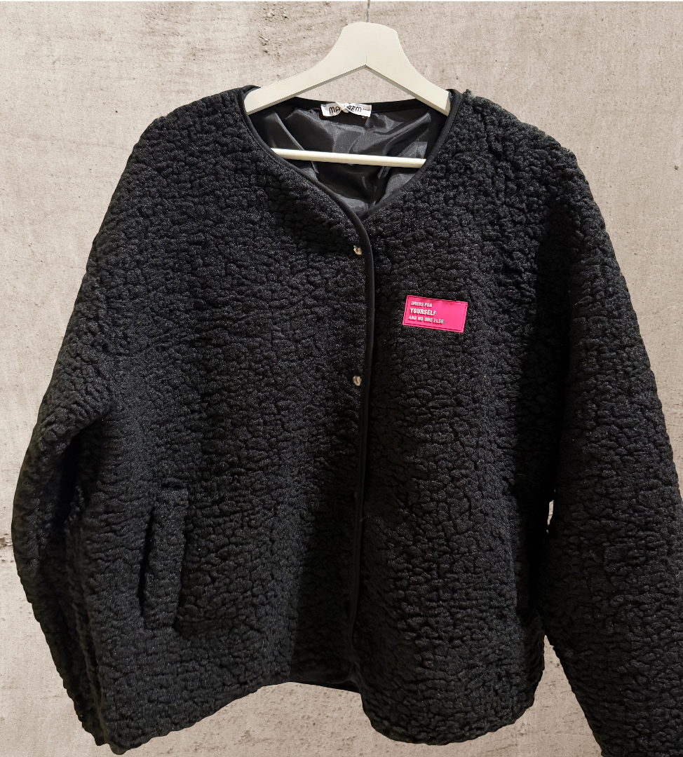 Schwarze Teddyjacke Damen