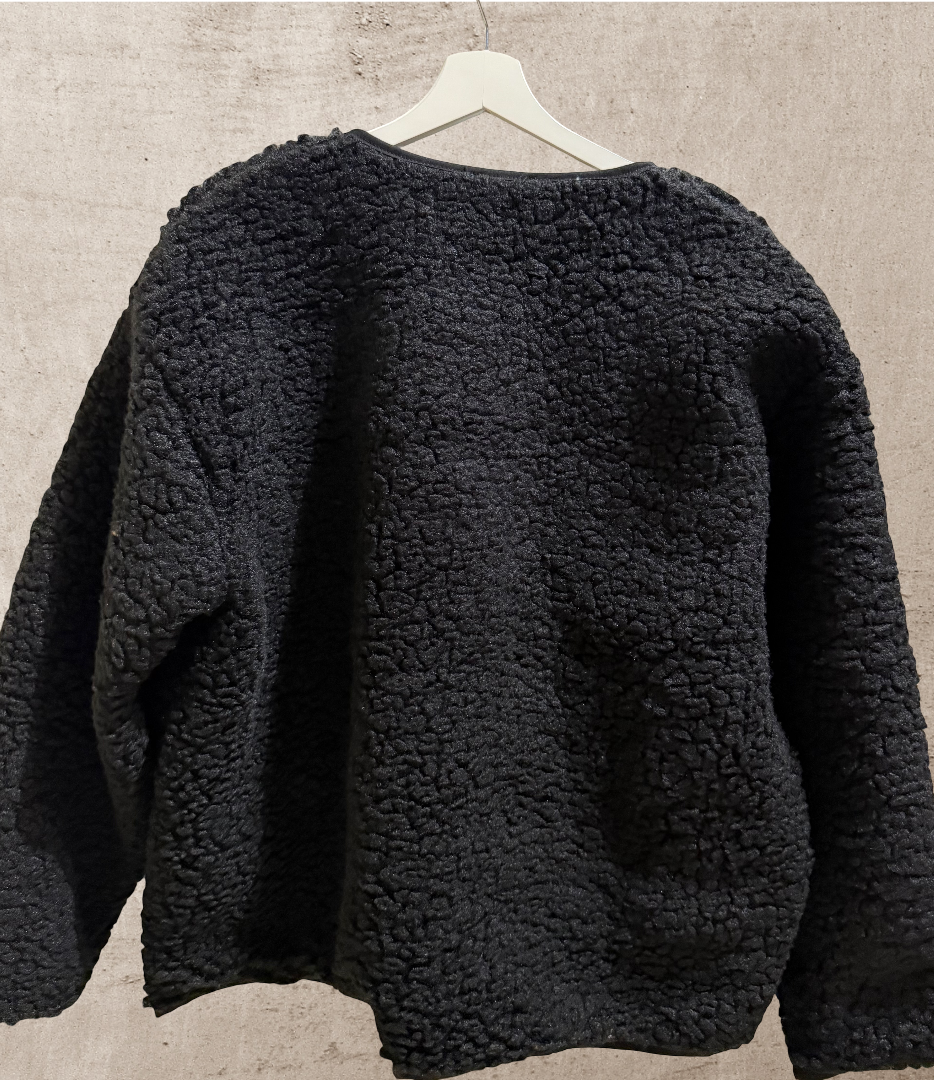 Schwarze Teddyjacke Damen