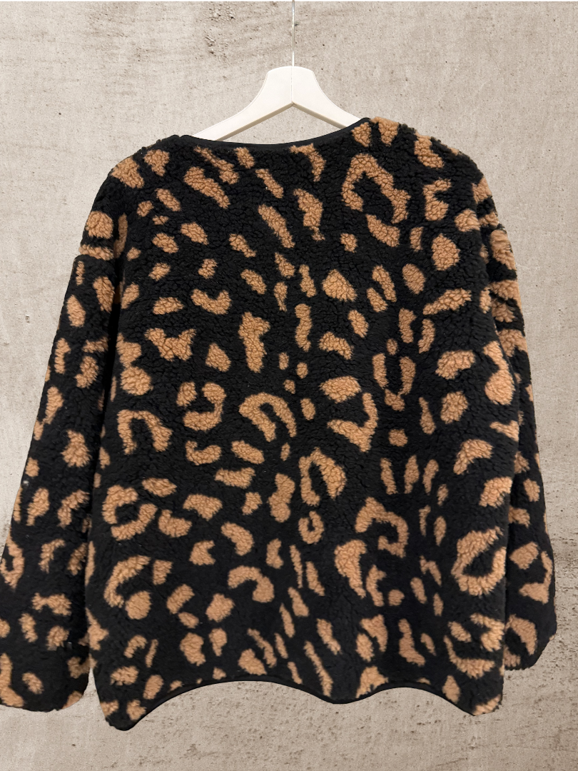 Leo Teddy Jacke Schwarz Damen