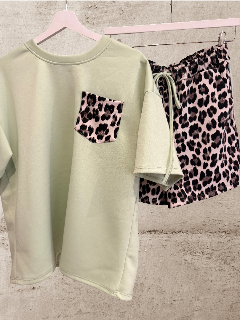 Leo Set Damen mint Blogger Style