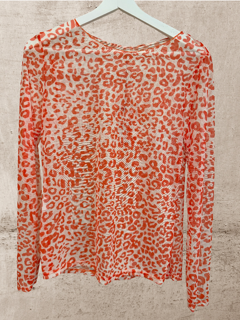 Leo Shirt Oberteil orange Damen Blogger Style