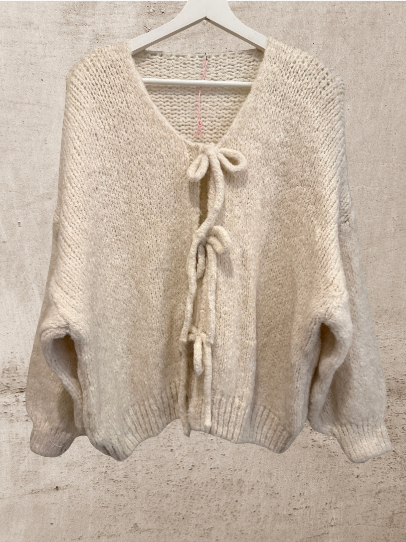 Creme Strickjacke cardigan Damen oversize Blogger