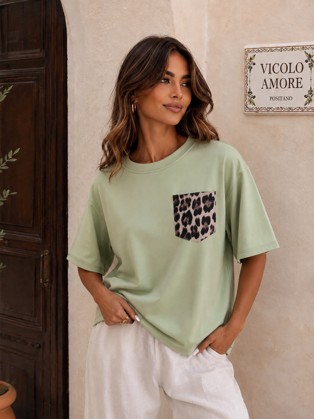 Leo Tshirt Mint Damen Blogger Style