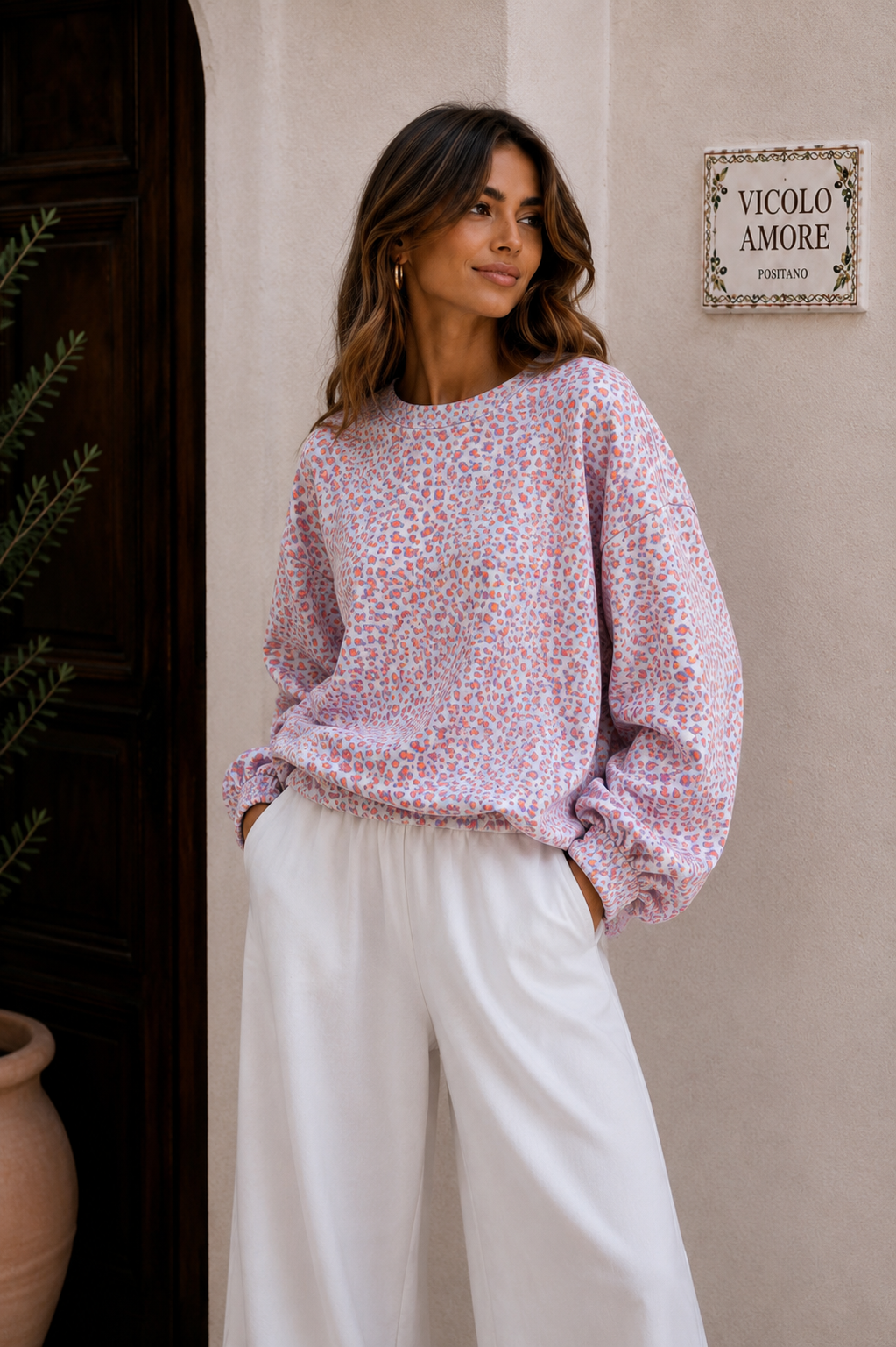Oversize Leo Sweater Flieder Blogger Style