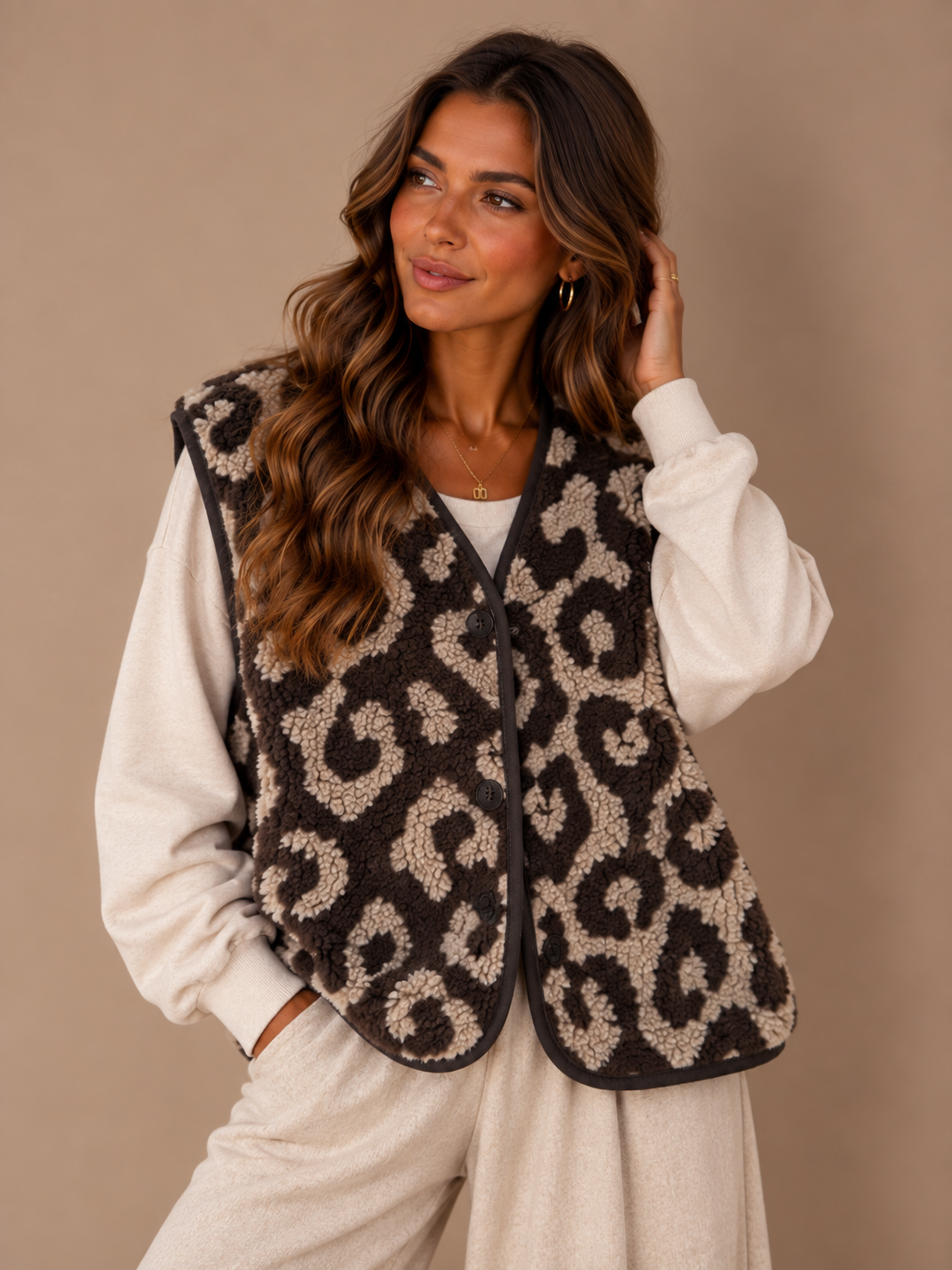 Leo Weste Damen braun Blogger Look