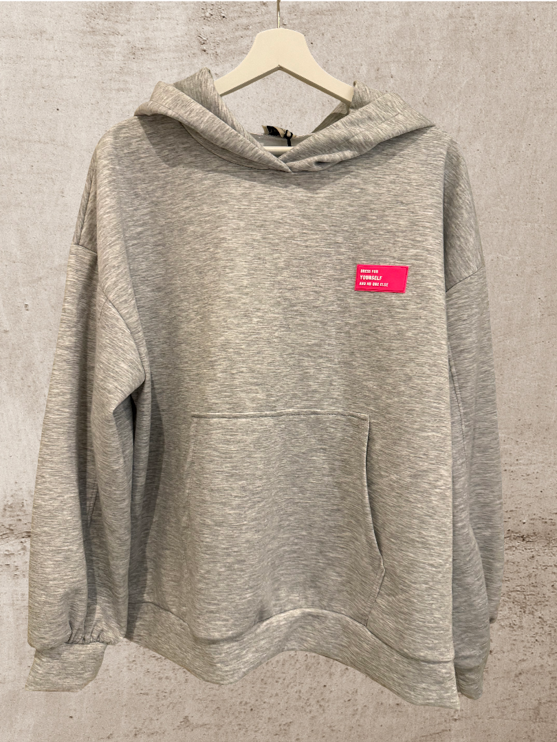 Oversize Hoodie Damen Blogger Look grau