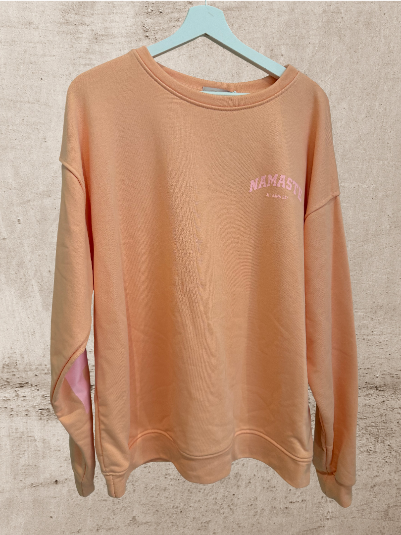 Namaste Sweater Damen Aprikose Rose Blogger Look