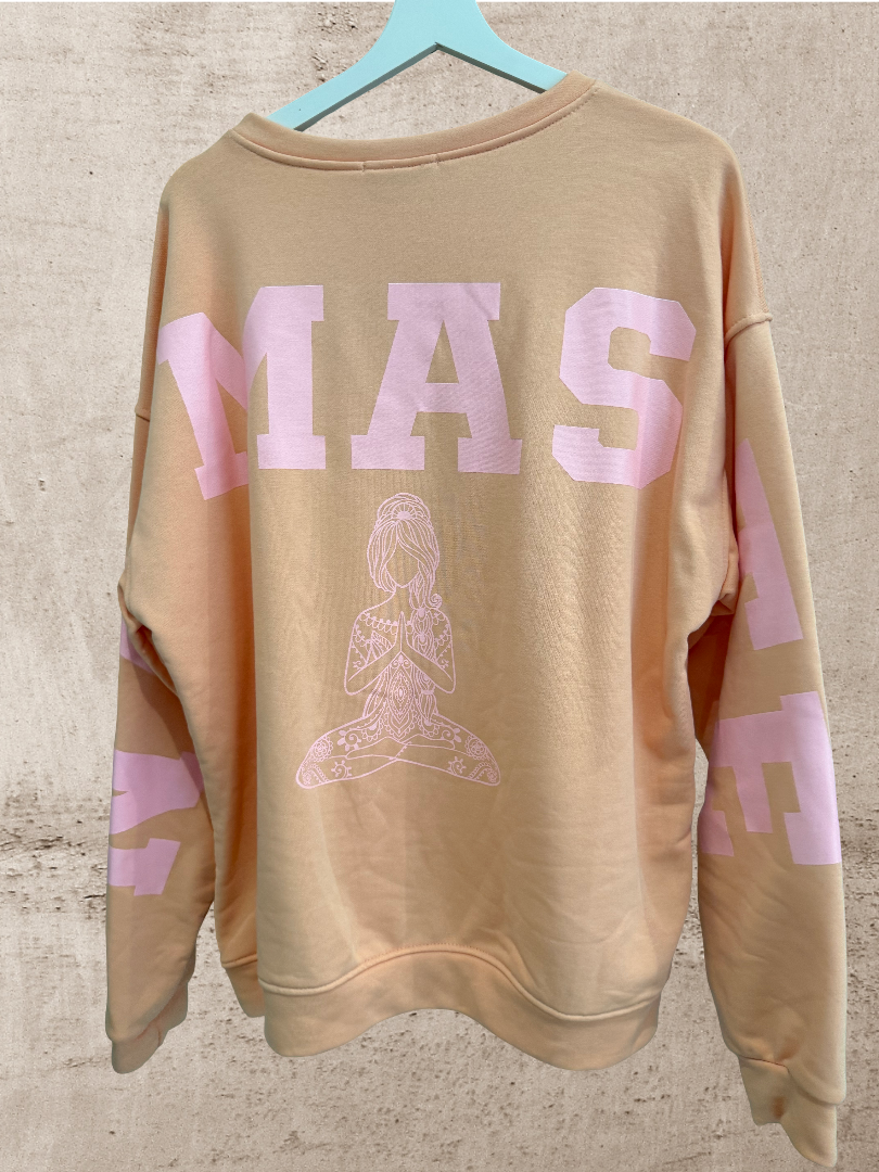 Namaste Sweater Damen Aprikose Rose Blogger Look