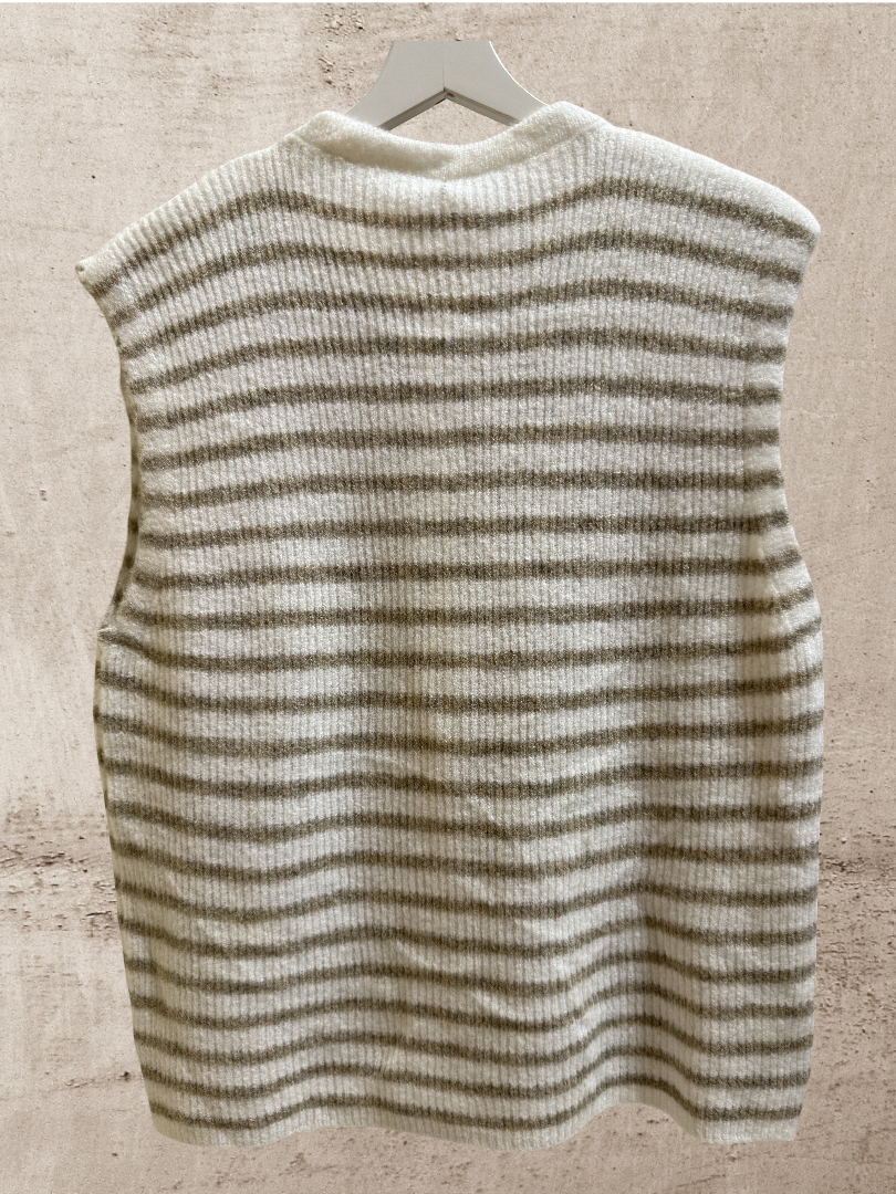 Strickweste Creme Beige